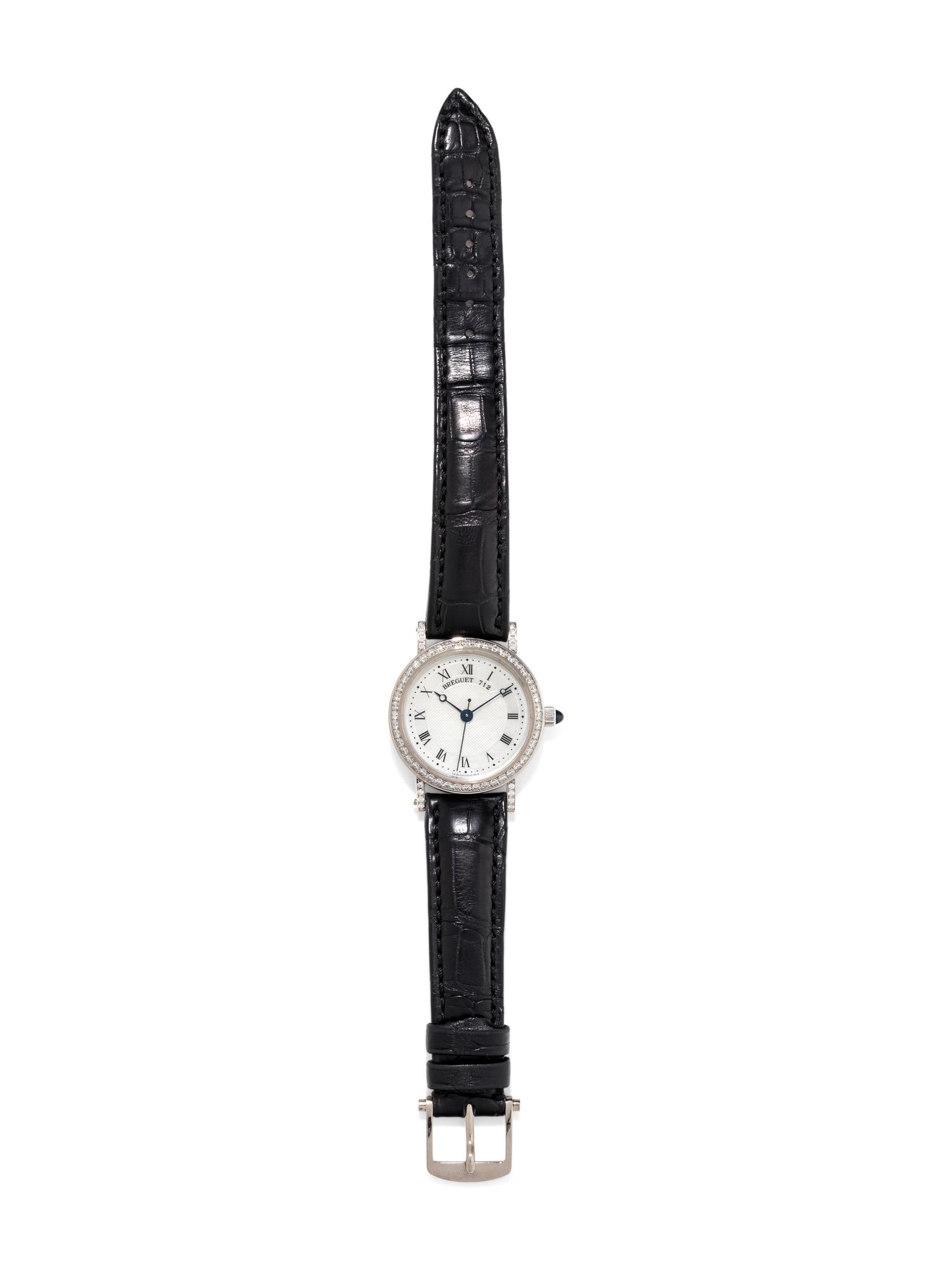 BREGUET, 18K WHITE GOLD AND DIAMOND REF. 8068 'CLASSIQUE' WRISTWATCH