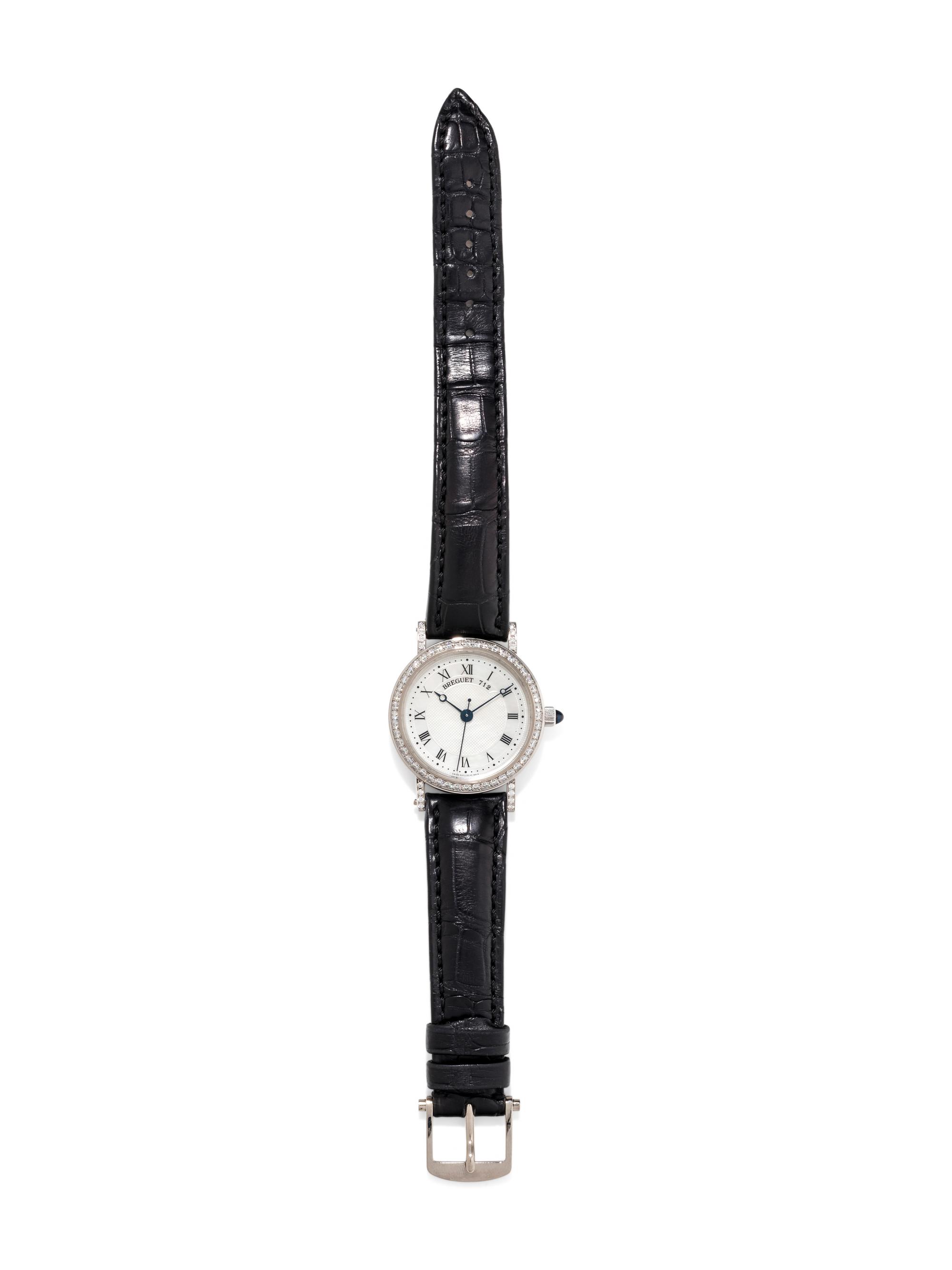 BREGUET, 18K WHITE GOLD AND DIAMOND REF. 8068 'CLASSIQUE' WRISTWATCH