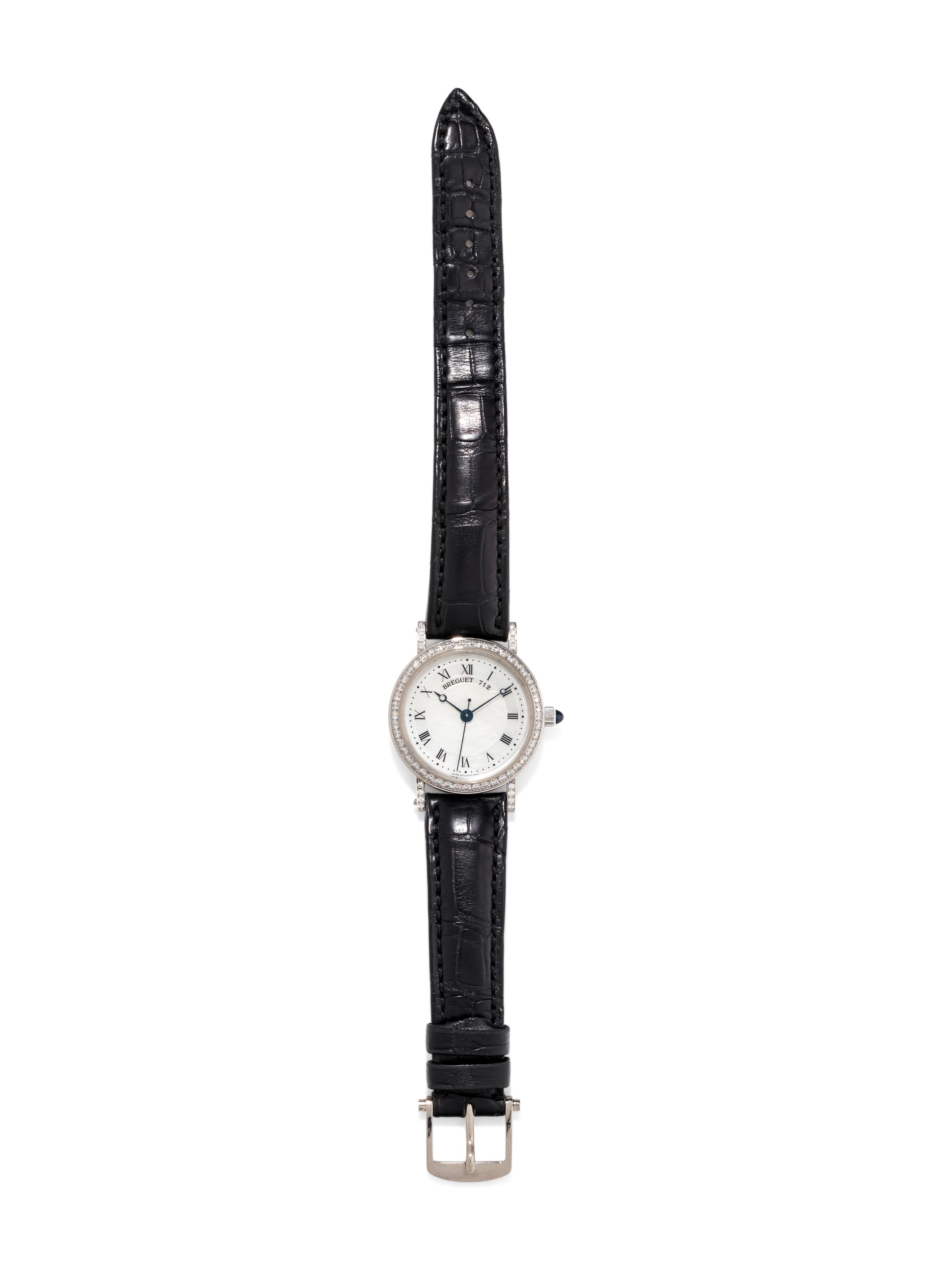 BREGUET, 18K WHITE GOLD AND DIAMOND REF. 8068 'CLASSIQUE' WRISTWATCH