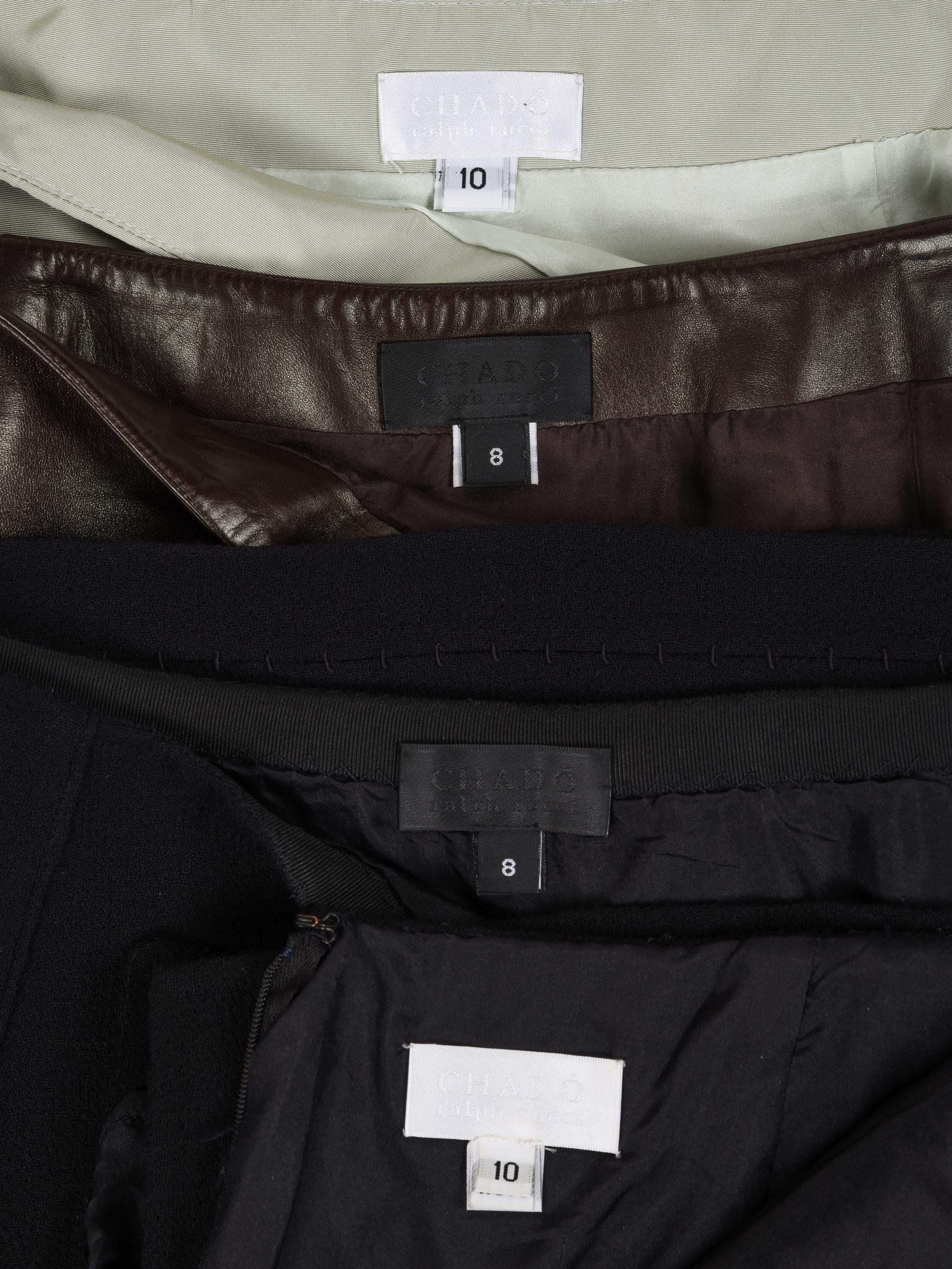 Four Chado Ralph Rucci Skirts, 2000-2010s