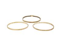 COLLECTION OF YELLOW GOLD BRACELETS