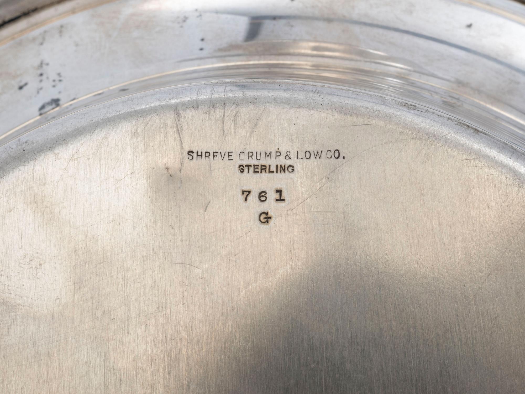 Four American Silver Serving Bowls and a Tray