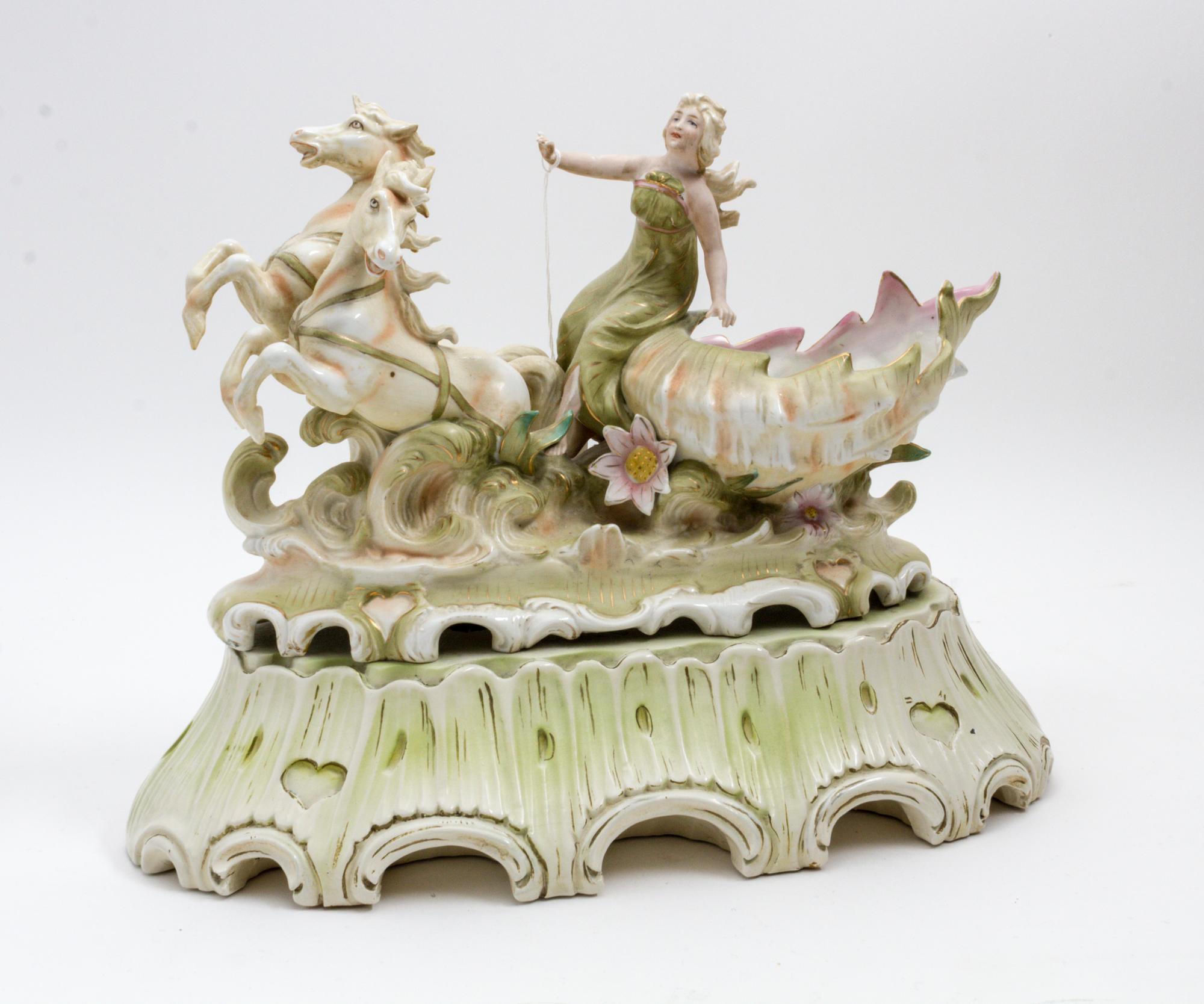 A Continental Porcelain Figural Group Width 13 inches. — 20TH CENTURY