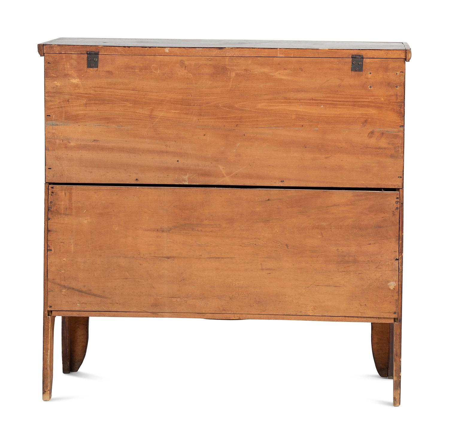 A Country Grain Painted Maple Two-Drawer Blanket Chest