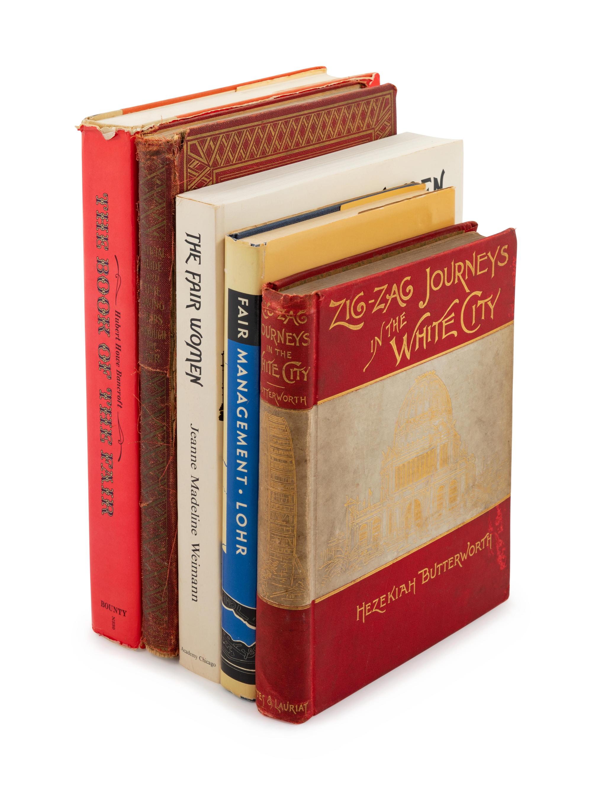 [CHICAGO WORLD'S FAIR]. A group of 13 books and items about the Chicago World’s Fairs, including: