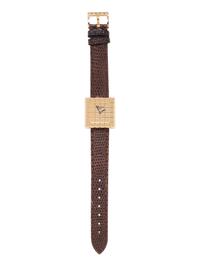 CHOPARD, 18K YELLOW GOLD 'ICE CUBE' WATCH