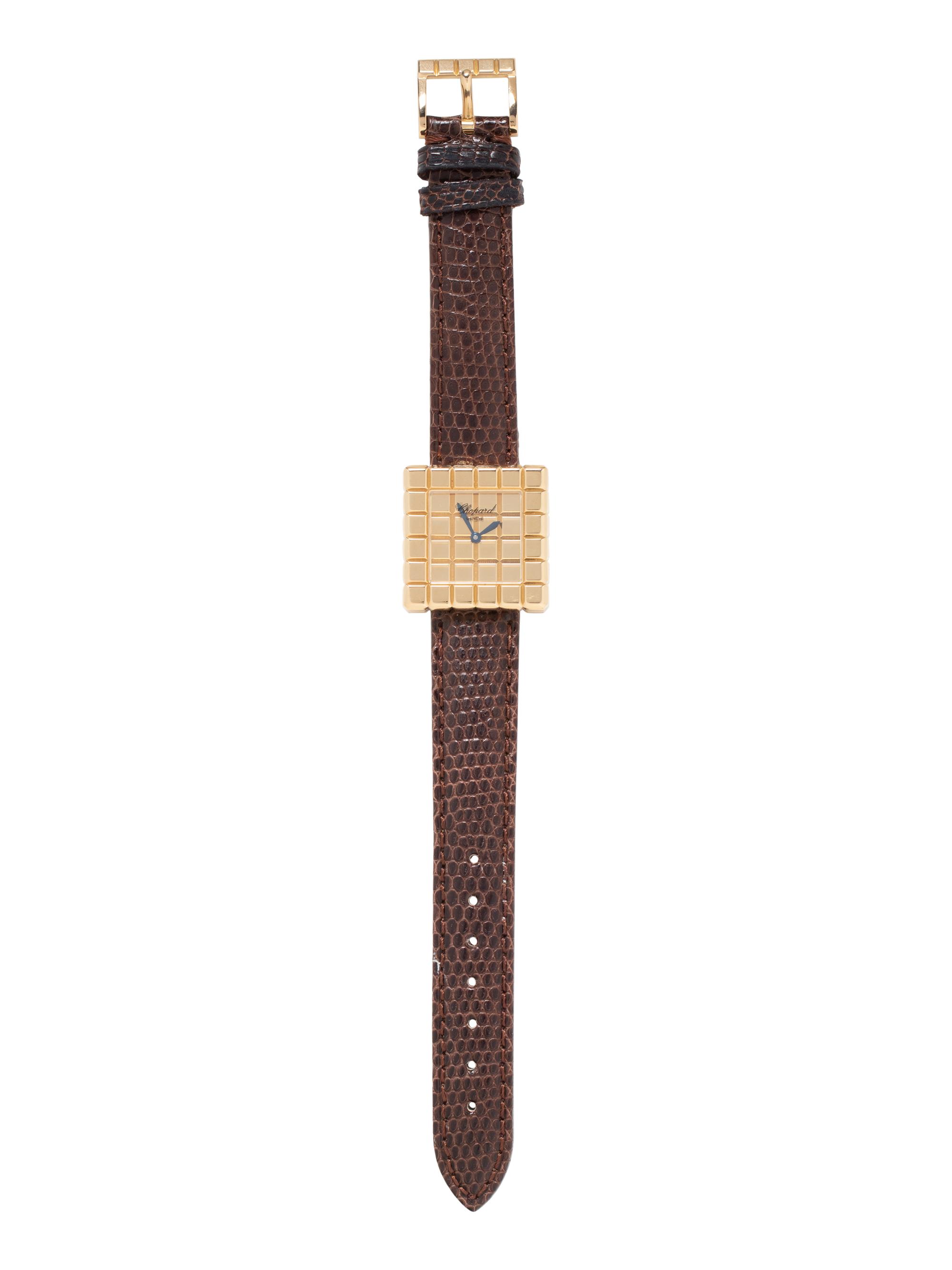 CHOPARD, 18K YELLOW GOLD 'ICE CUBE' WATCH