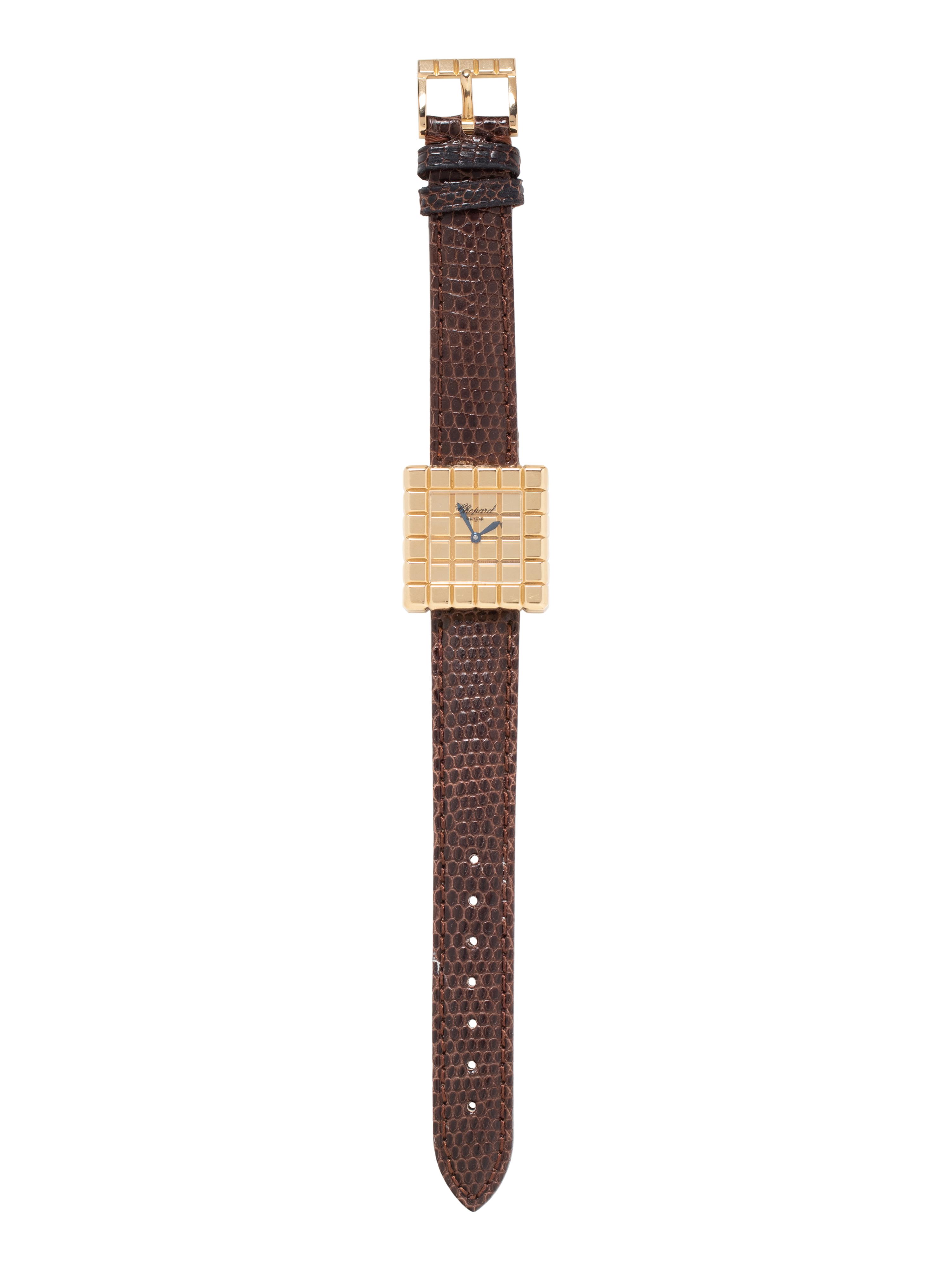 CHOPARD, 18K YELLOW GOLD 'ICE CUBE' WATCH