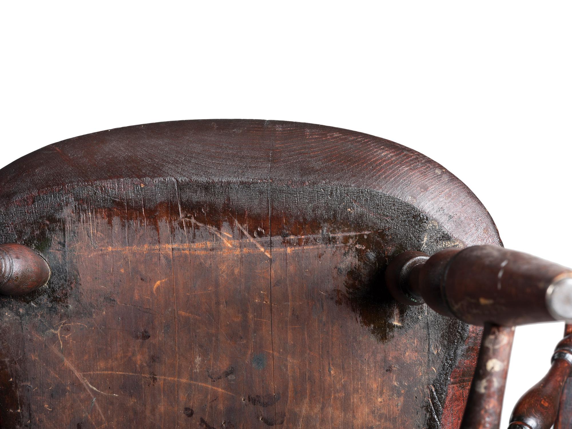 A Low-Back Compass-Seat Windsor Armchair