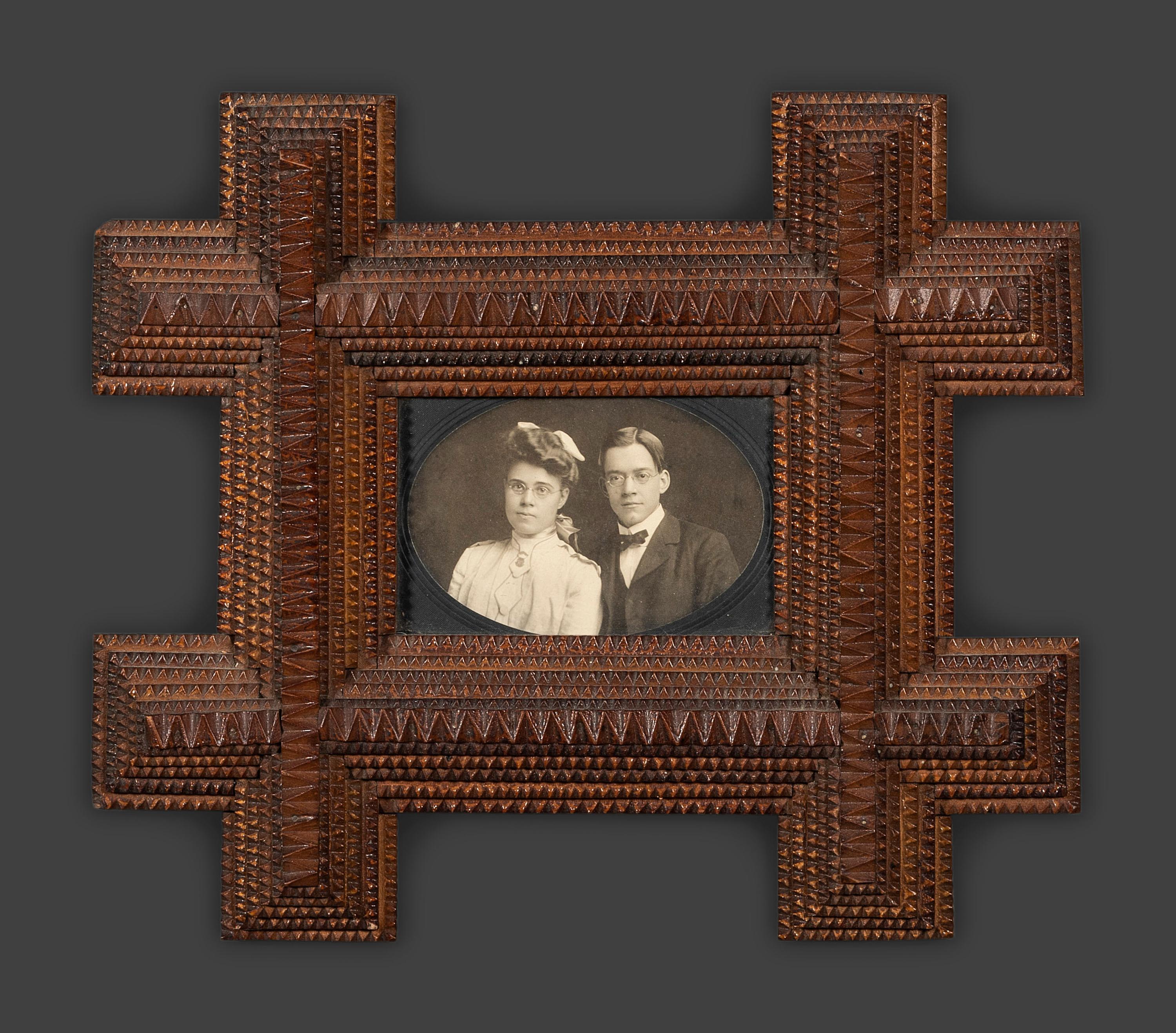 Four Tramp Art Frames