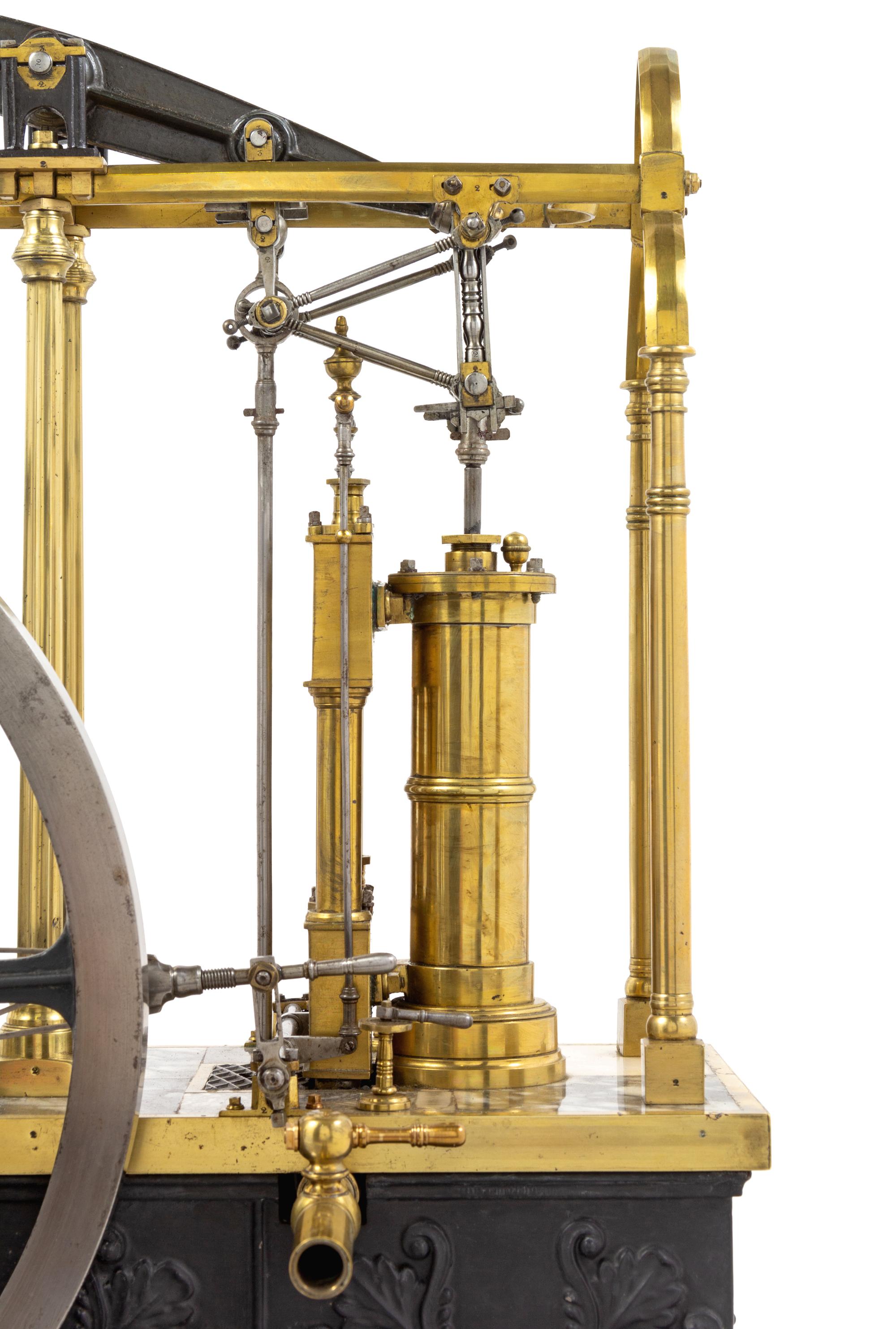 A Brass and Silvered Metal Chadburns Condensing Steam Engine