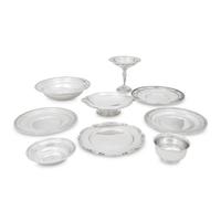 A Collection of Nine American Silver Table Articles