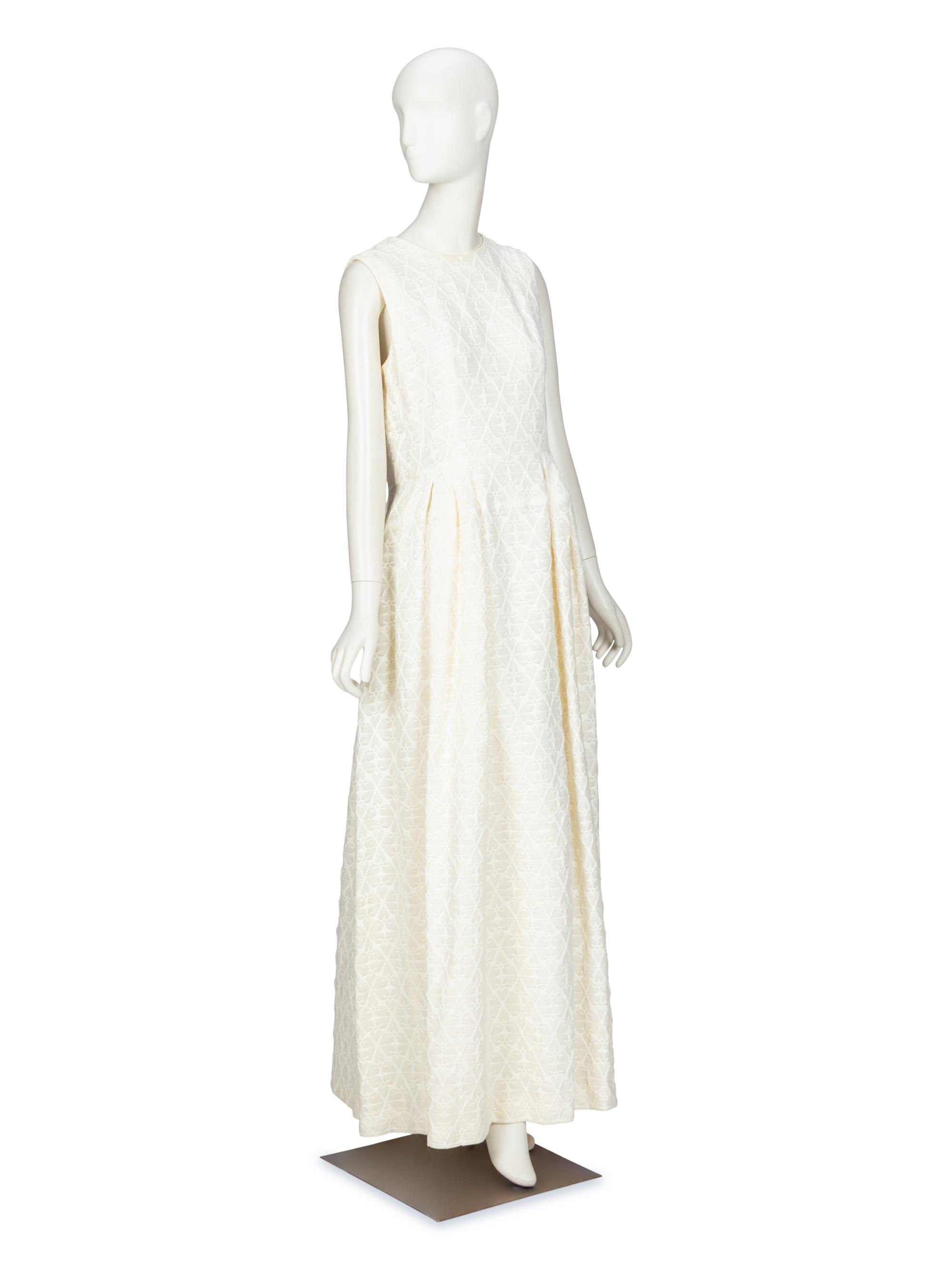 Alexander McQueen, White Jacquard Dress