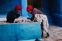 Steve McCurry (born 1950) Men Playing Chess, Jodhpur, India, 1996