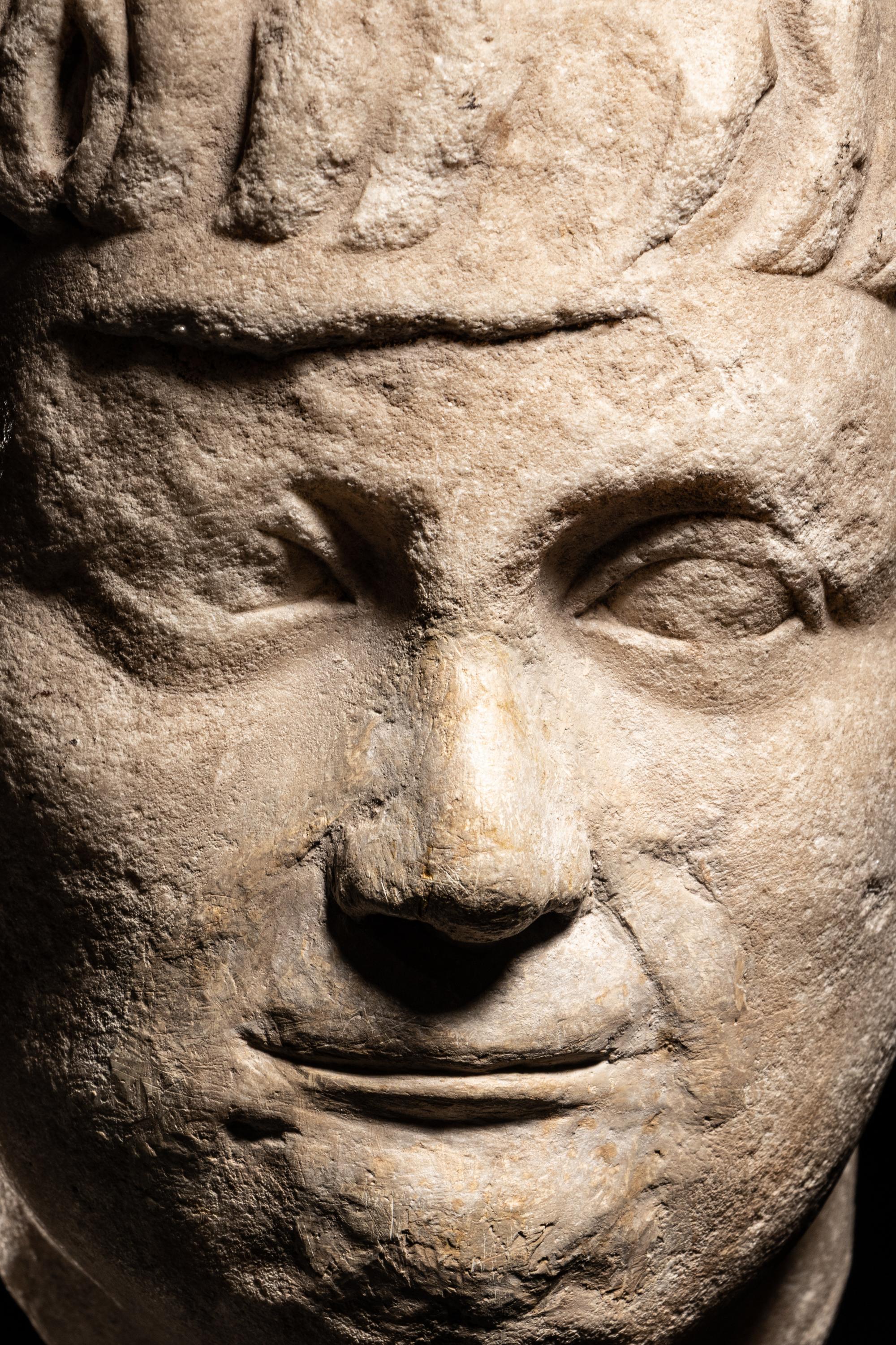 A Roman Marble Portrait Head of a Man