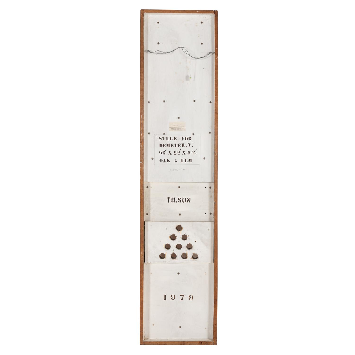 Joe Tilson (British, 1928-2023) — Stele for Demeter, V , 1979