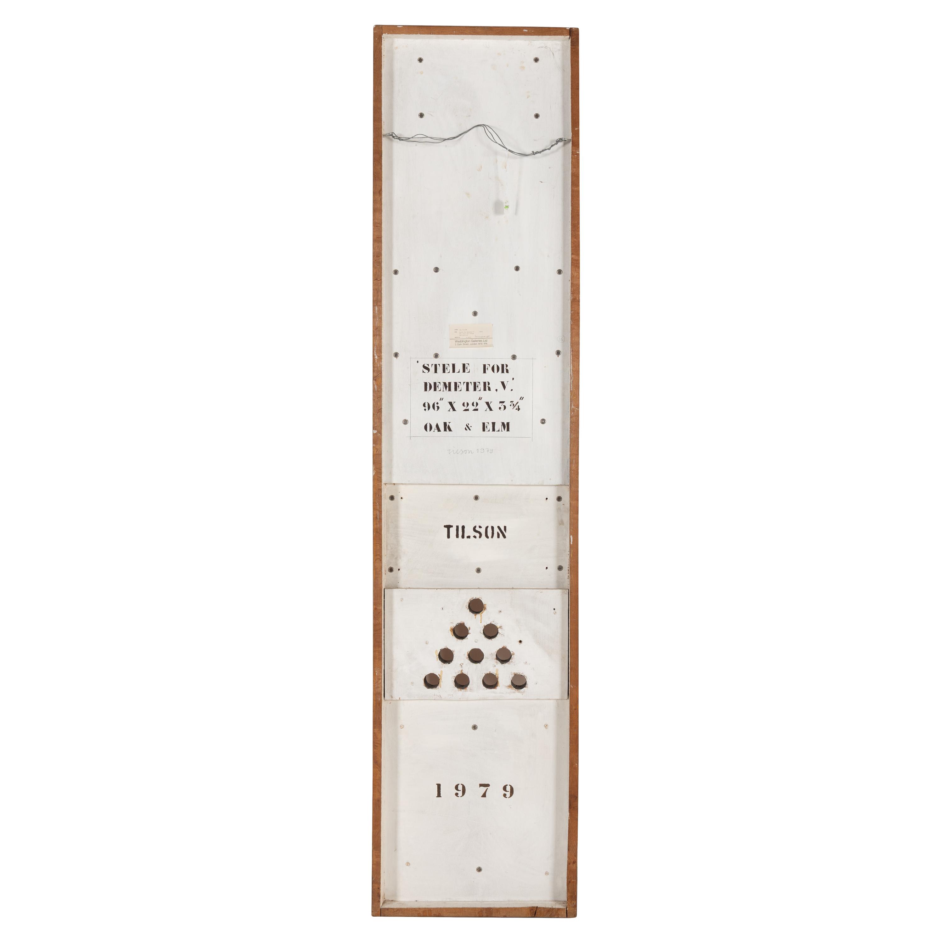 Joe Tilson (British, 1928-2023) — Stele for Demeter, V , 1979