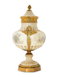 A Gilt Bronze Mounted Sèvres Porcelain Urn