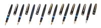 A Collection of Eight Vintage Montblanc Meisterstuck Fountain Pens Length 5 inches.