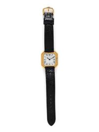 CARTIER, REF. 6600, GOLD-PLATED STERLING SILVER 'CEINTURE' WATCH