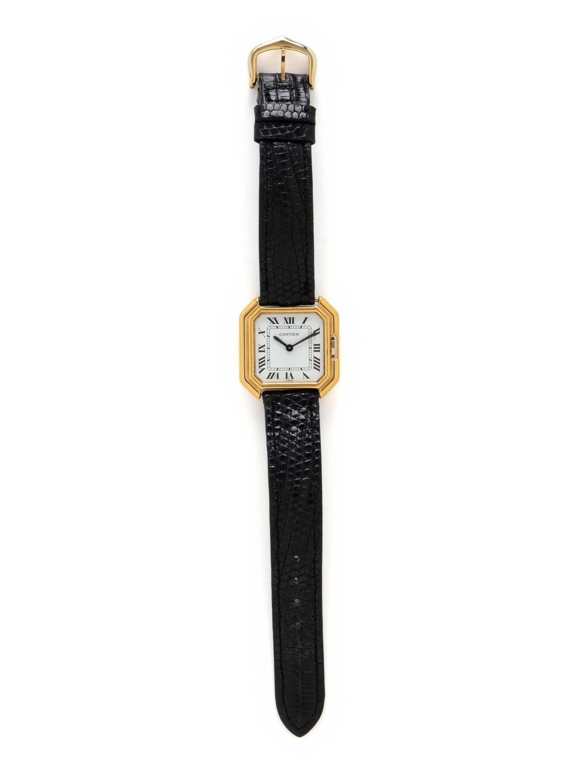 CARTIER, REF. 6600, GOLD-PLATED STERLING SILVER 'CEINTURE' WATCH