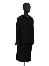 Chanel, Crêpe Skirt Suit with Mink Trim
