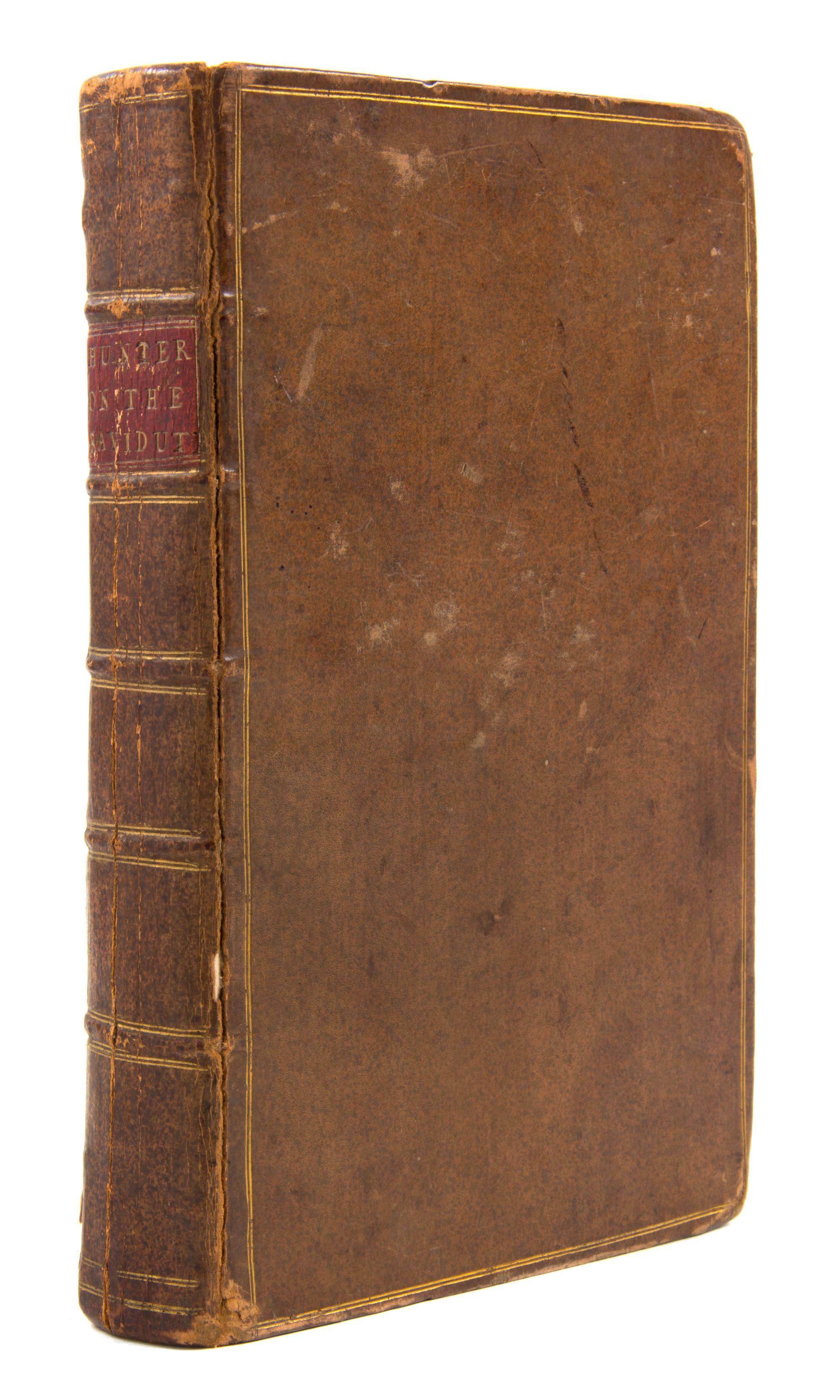 [HUNTER, WILLIAM] The Gravid Uterus, S.l., 1770. Manuscript copy of lecture notes.