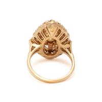 DIAMOND AND ENAMEL CLUSTER RING