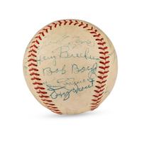 A 1957 Baltimore Orioles Team Signed Autograph Baseball