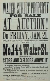 [ADVERTISING] -- [AUCTIONS]. A group of 4 broadsides promoting auctions of various properties and goods, comprising: