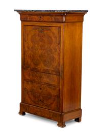 An Empire Style Burlwood Secretaire a Abbatant — 19TH CENTURY