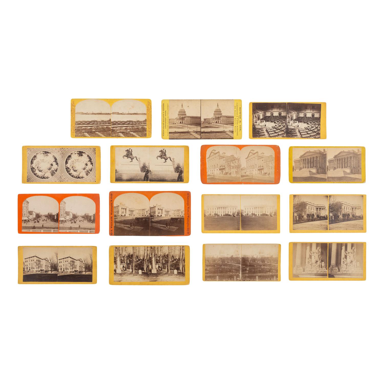 [Early Photography] Group of over 100 Stereoviews of Washington, DC, incl. landmarks and monuments