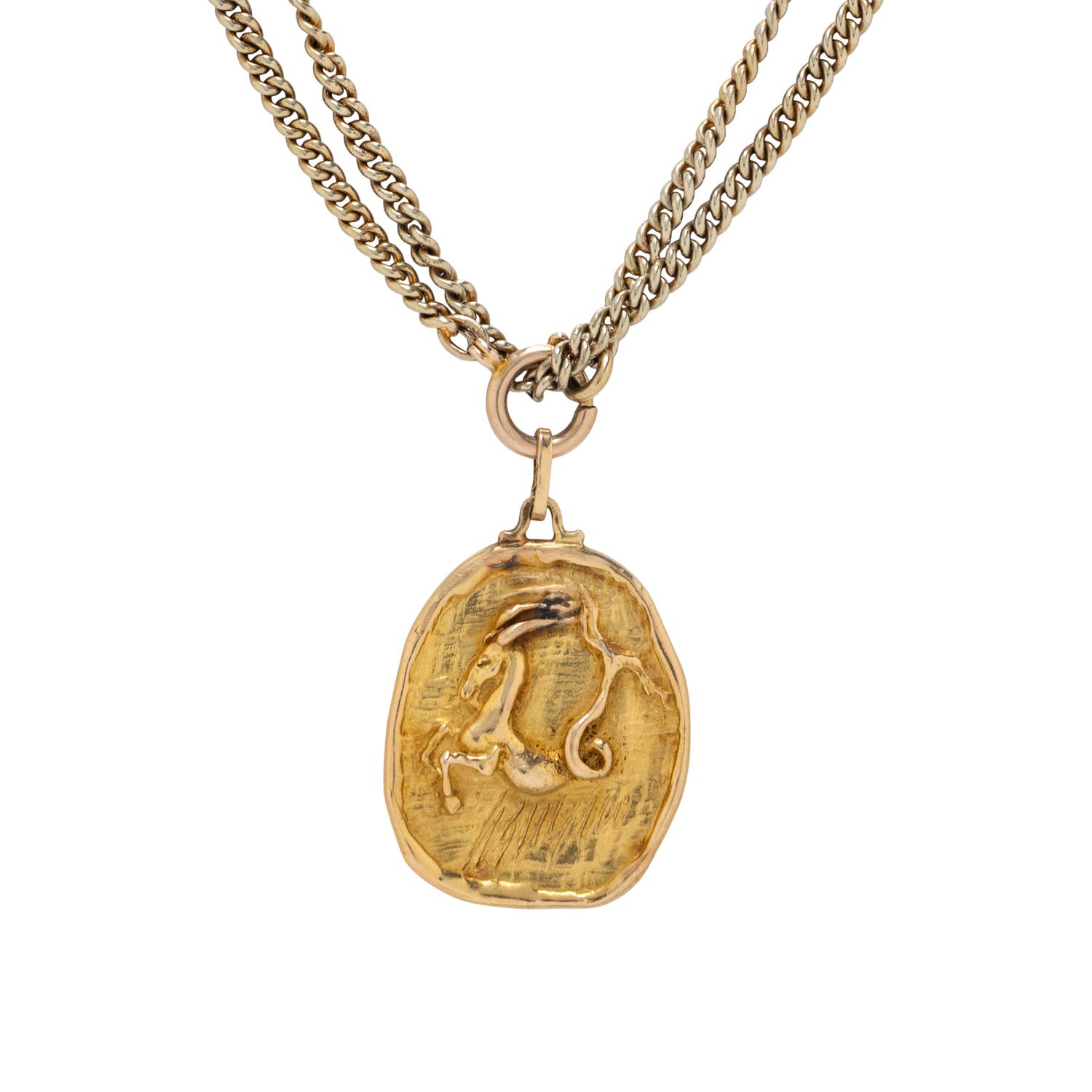 YELLOW GOLD PENDANT NECKLACE