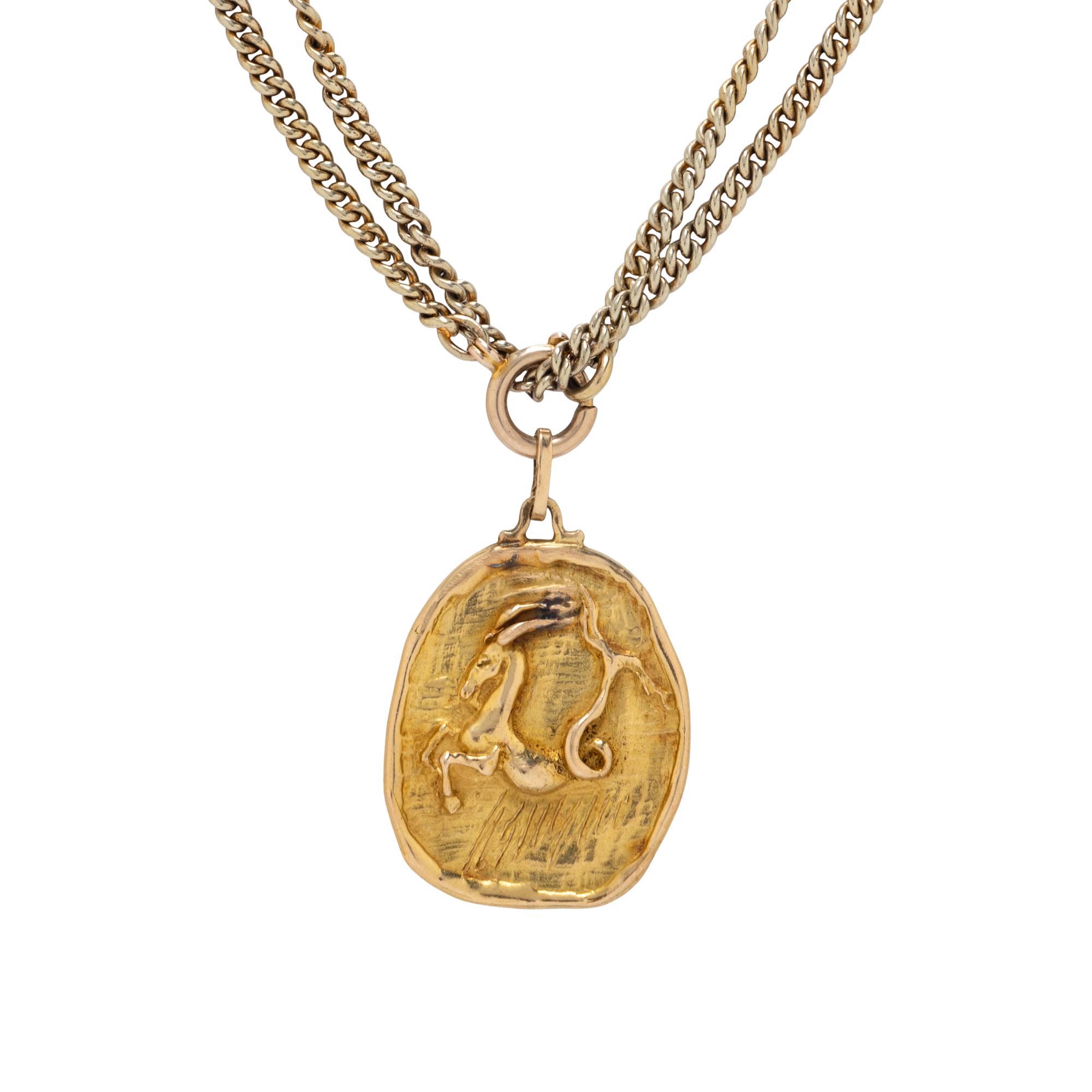 YELLOW GOLD PENDANT NECKLACE