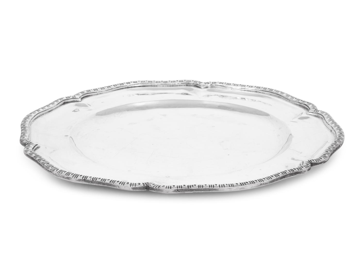 A Mexican Silver Serving Plate
