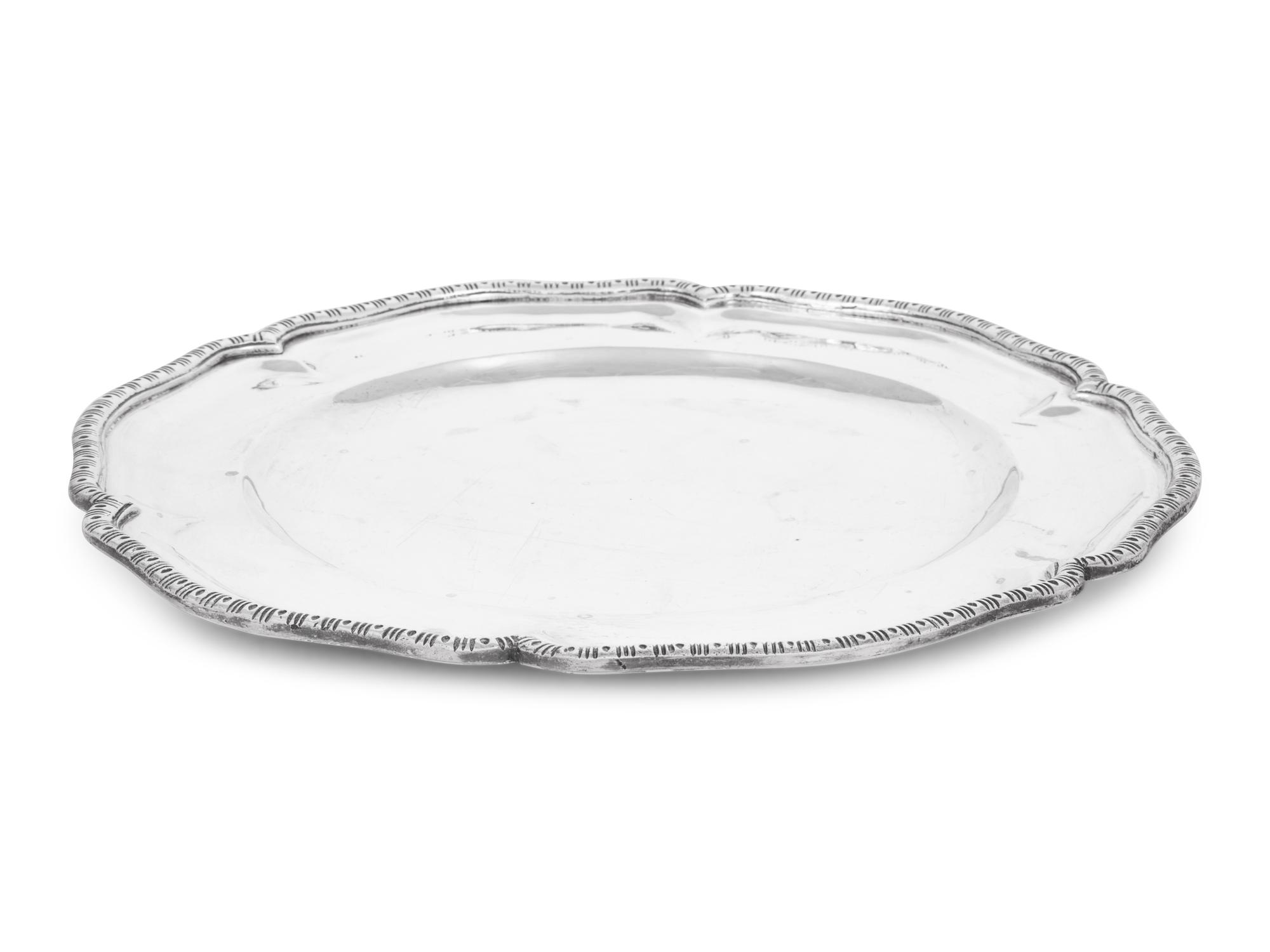 A Mexican Silver Serving Plate