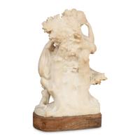 A Carved Marble Figural Mantel Clock