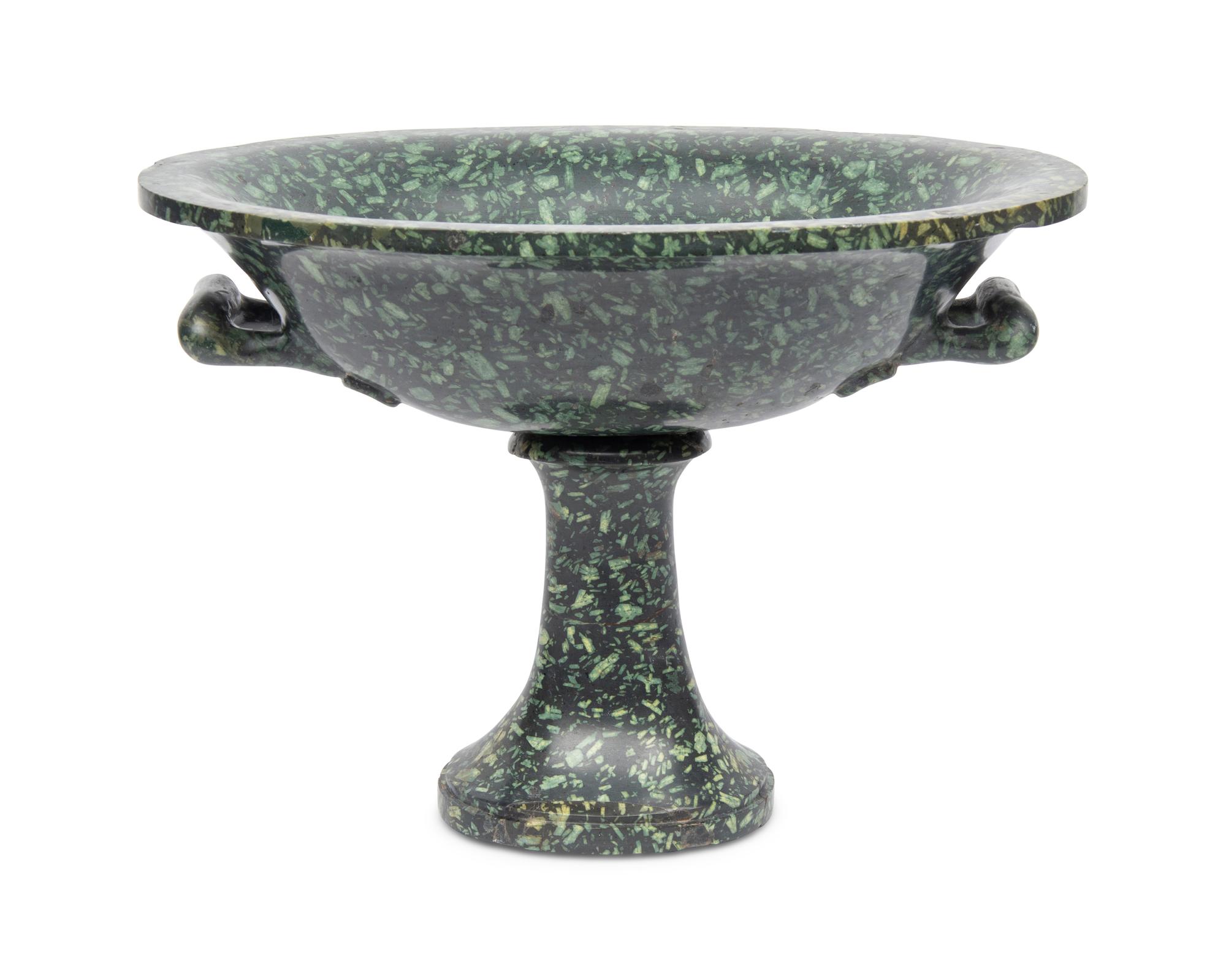 A Carved Green Porphyry Tazza