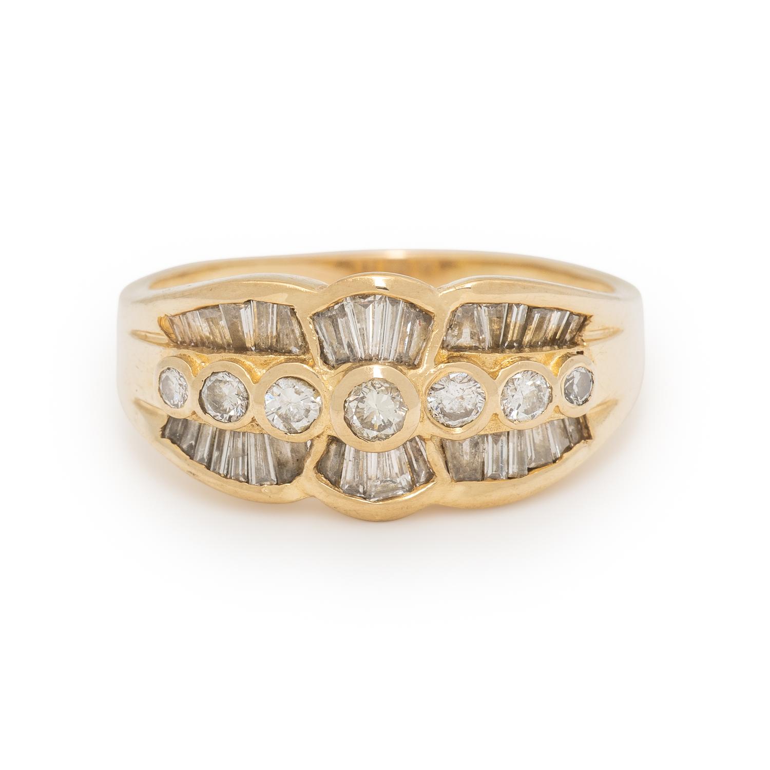 Diamond and Yellow Gold Ring