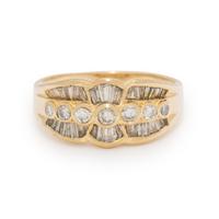 Diamond and Yellow Gold Ring