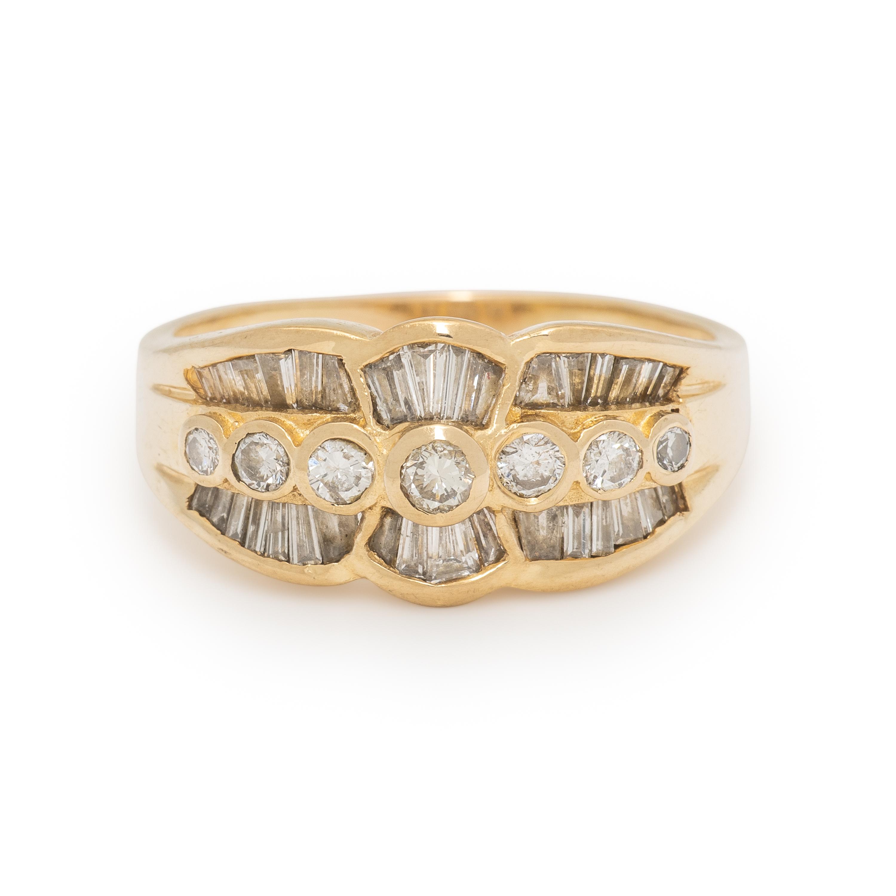 Diamond and Yellow Gold Ring