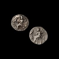 [ANCIENTS] MACEDONIAN KINGDOM. Alexander III [the Great] (c. 336-301 BC). Lampsacus and Other. Ar Drachmae. (4.2 g); two coins .