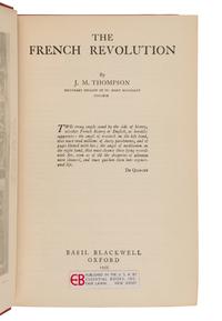 THOMPSON, James Matthew. The French Revolution. 1955. WITH UNDERLINING PRESUMABLY IN MADELEINE ALBRIGHT'S HAND.