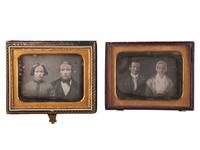 [EARLY PHOTOGRAPHY]. A group of 17 daguerreotypes and ambrotypes of couples of varying ages, including: