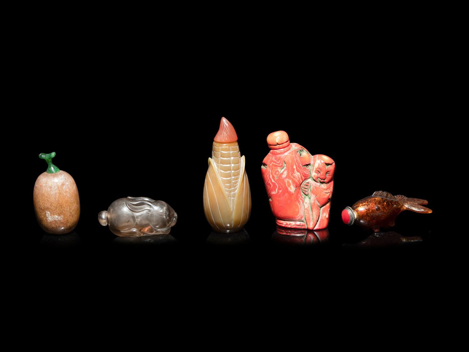 Five Chinese Snuff Bottles