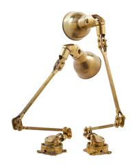 A Pair of Articulated Brass Ship's Lights