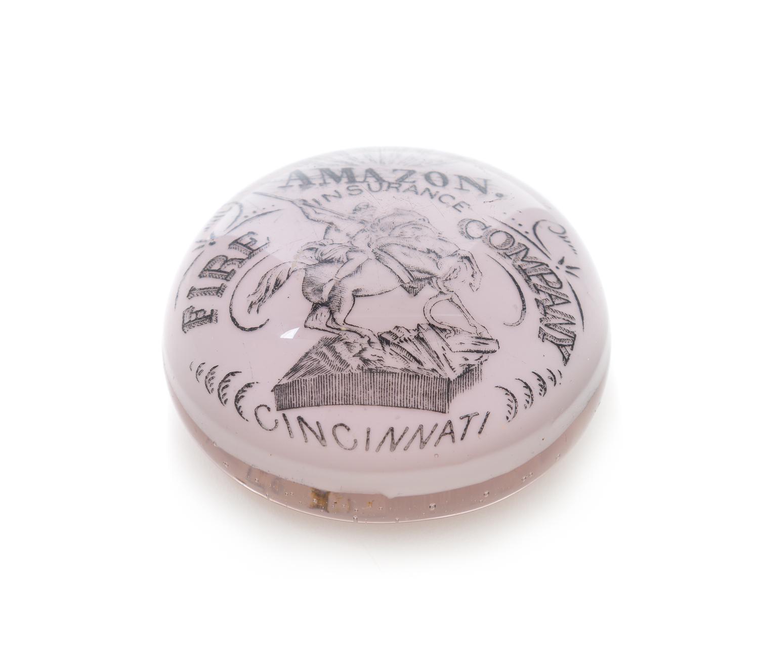 An Antique American Advertising Paperweight Diameter 3 1/4 inches