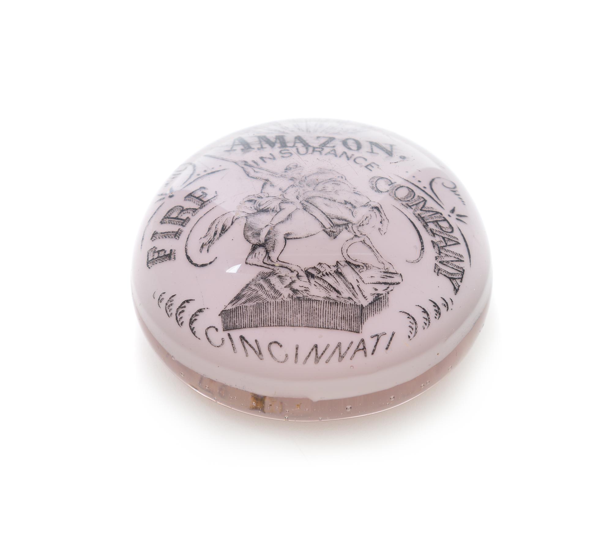 An Antique American Advertising Paperweight Diameter 3 1/4 inches