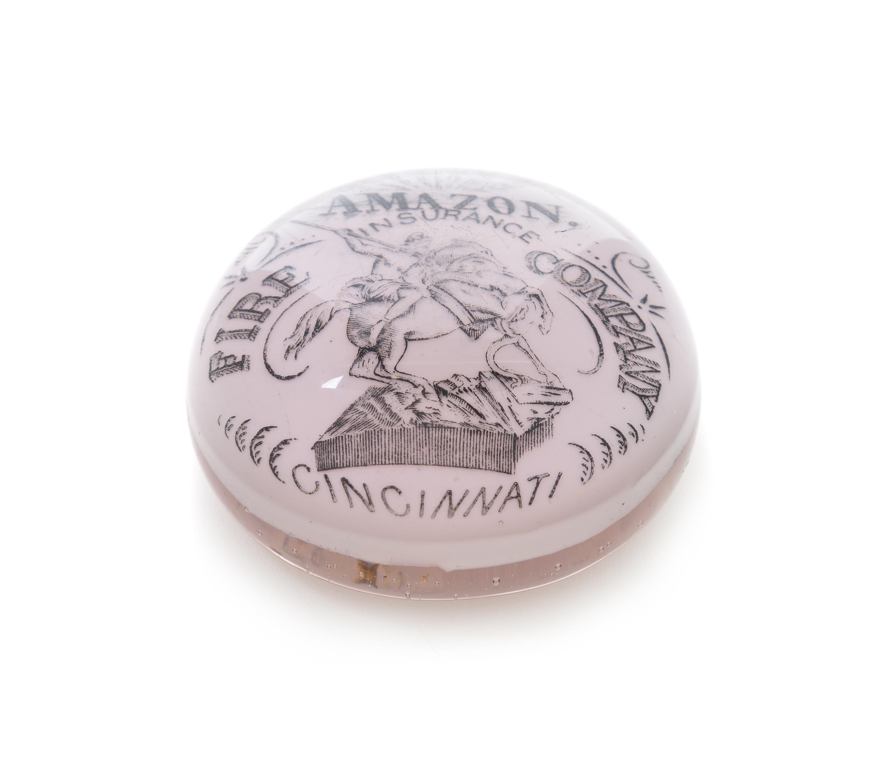 An Antique American Advertising Paperweight Diameter 3 1/4 inches