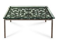 A Wrought Iron Grate Mounted as a Low Table